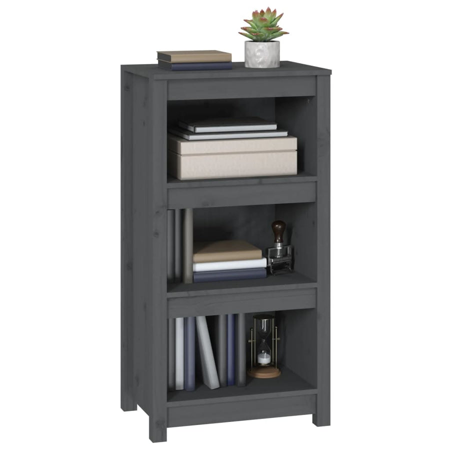 Boekenkast 50X35X97 Cm Massief Grenenhout Grijs