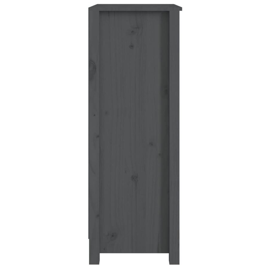 Boekenkast 50X35X97 Cm Massief Grenenhout Grijs