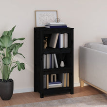 Boekenkast 50X35X97 Cm Massief Grenenhout Zwart