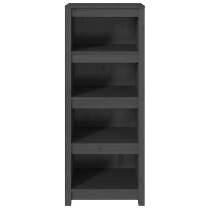 Boekenkast 50X35X125,5 Cm Massief Grenenhout Grijs