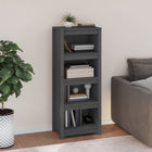 Bookcase 50x35x125.5 cm solid pine wood grey