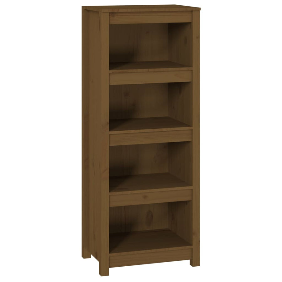 Boekenkast 50X35X125,5 Cm Massief Grenenhout Honingbruin