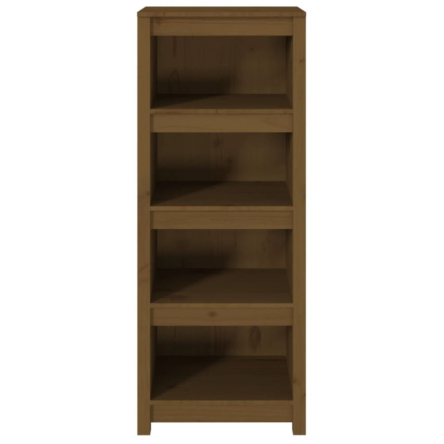Boekenkast 50X35X125,5 Cm Massief Grenenhout Honingbruin