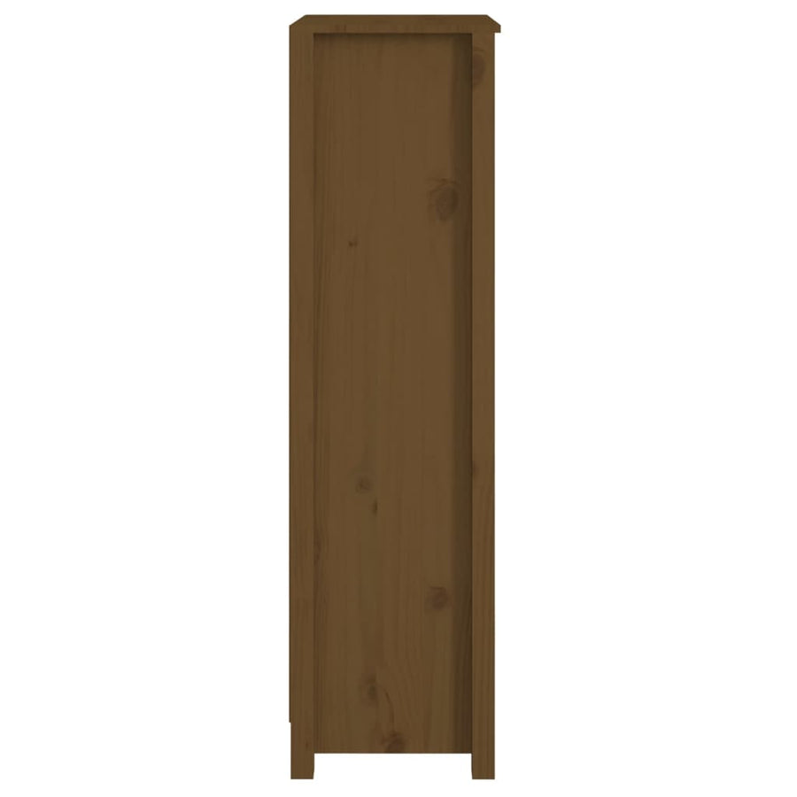 Boekenkast 50X35X125,5 Cm Massief Grenenhout Honingbruin