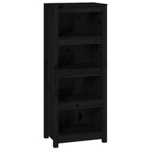 Boekenkast 50X35X125,5 Cm Massief Grenenhout Zwart
