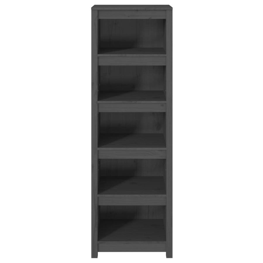 Boekenkast 50X35X154 Cm Massief Grenenhout Grijs