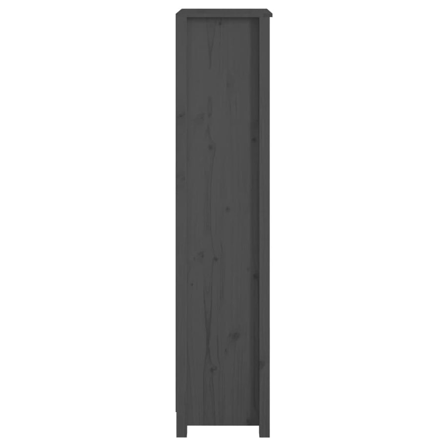 Boekenkast 50X35X154 Cm Massief Grenenhout Grijs