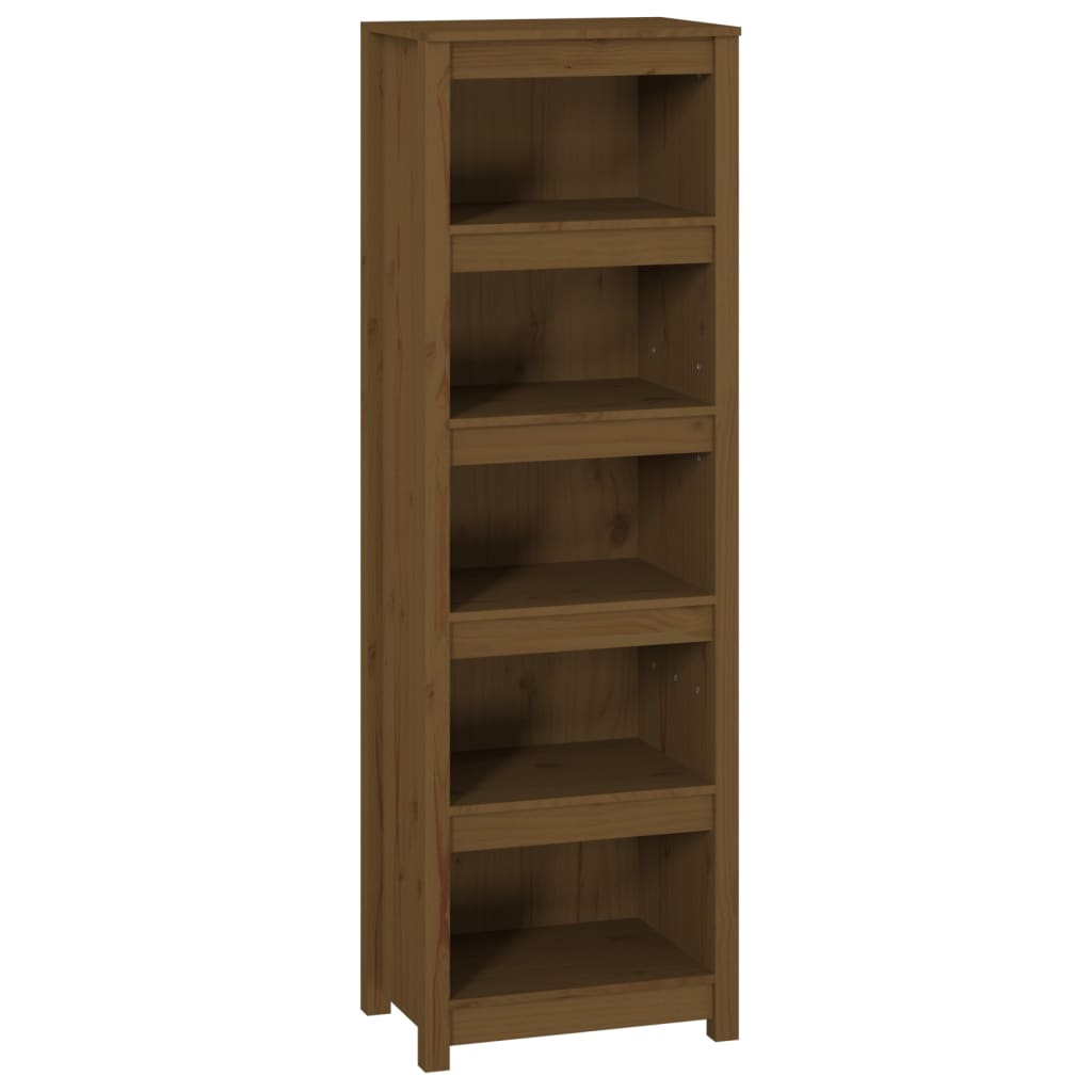 Boekenkast 50X35X154 Cm Massief Grenenhout Honingbruin