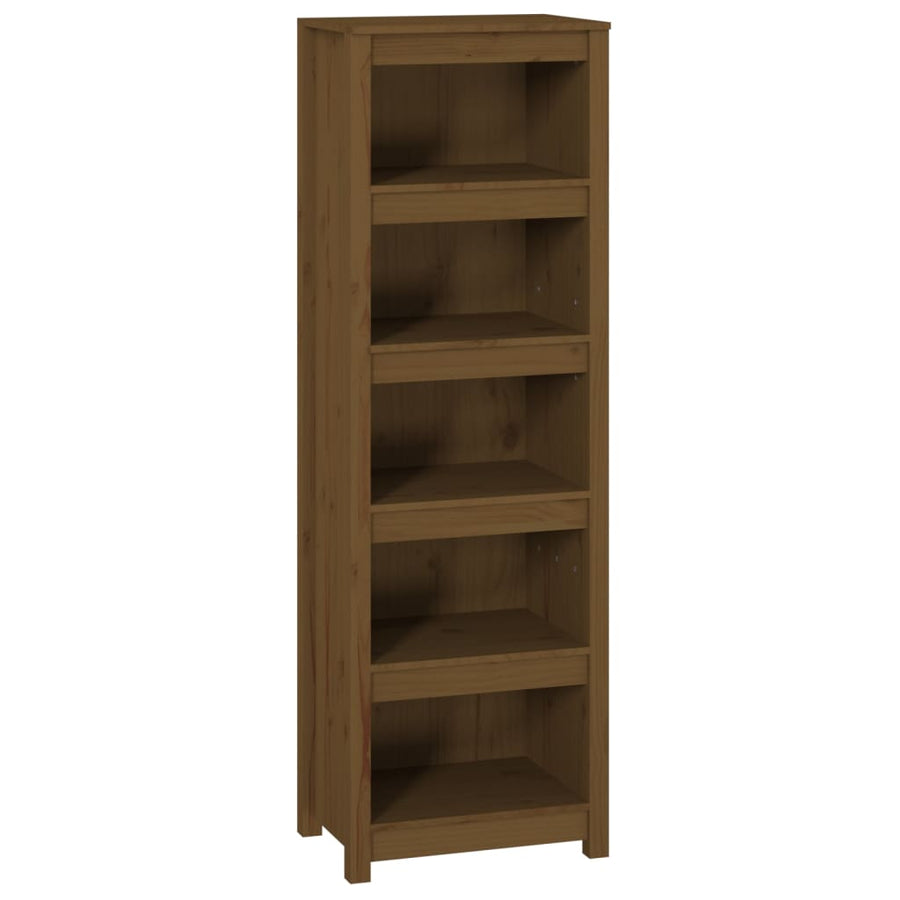Boekenkast 50X35X154 Cm Massief Grenenhout Honingbruin