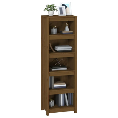 Boekenkast 50X35X154 Cm Massief Grenenhout Honingbruin