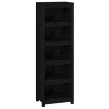 Boekenkast 50X35X154 Cm Massief Grenenhout Zwart