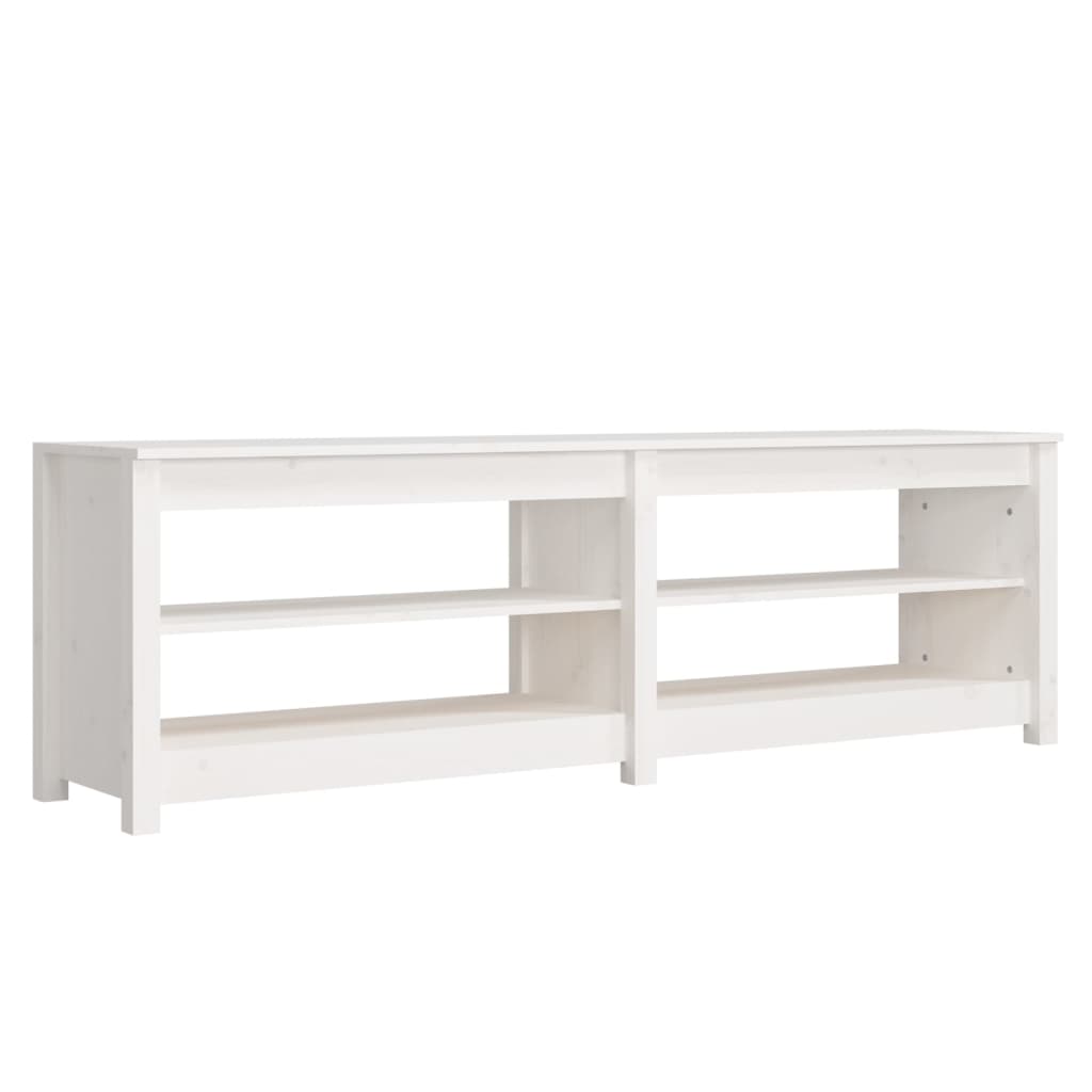 Schoenenbank 60X36,5X50 Cm Massief Grenenhout Wit