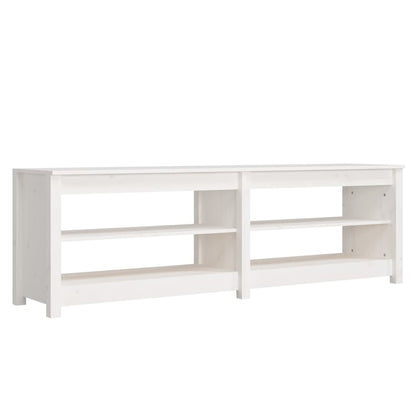 Schoenenbank 60X36,5X50 Cm Massief Grenenhout Wit