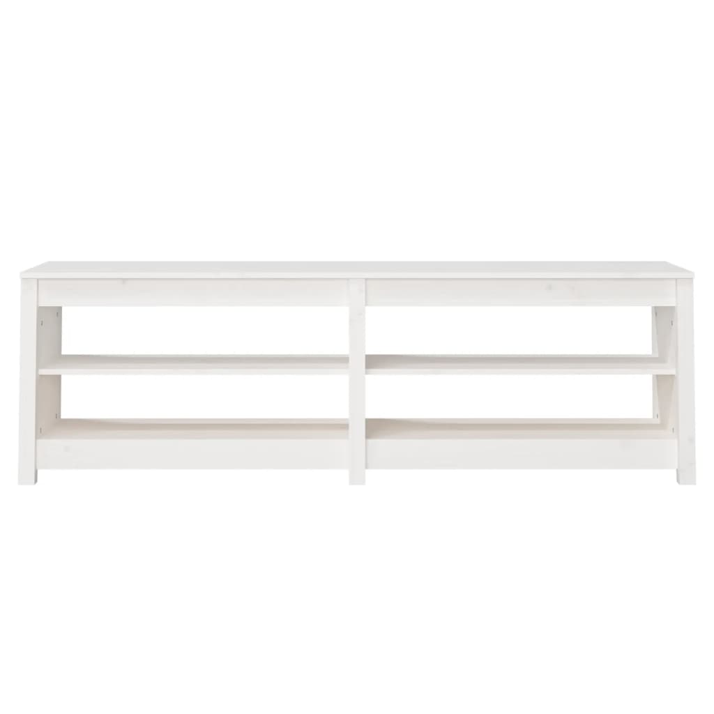 Schoenenbank 60X36,5X50 Cm Massief Grenenhout Wit