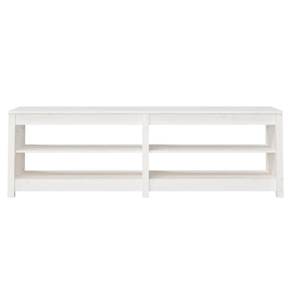 Schoenenbank 60X36,5X50 Cm Massief Grenenhout Wit