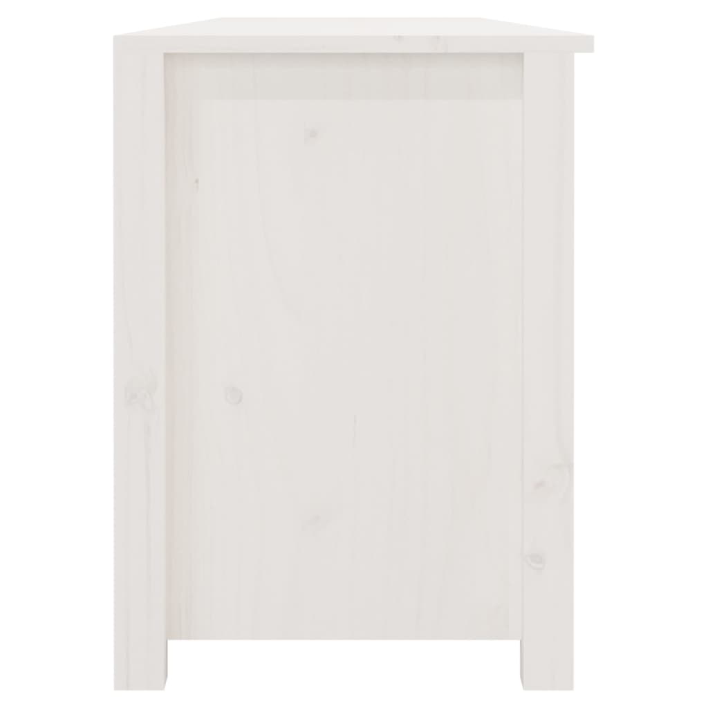 Schoenenbank 60X36,5X50 Cm Massief Grenenhout Wit