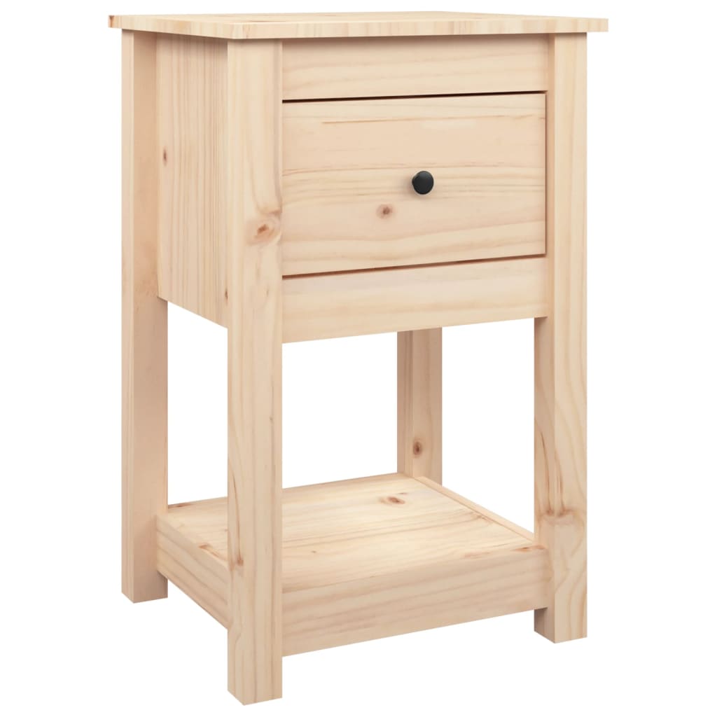 Nachtkastje 40X35X61,5 Cm Massief Grenenhout