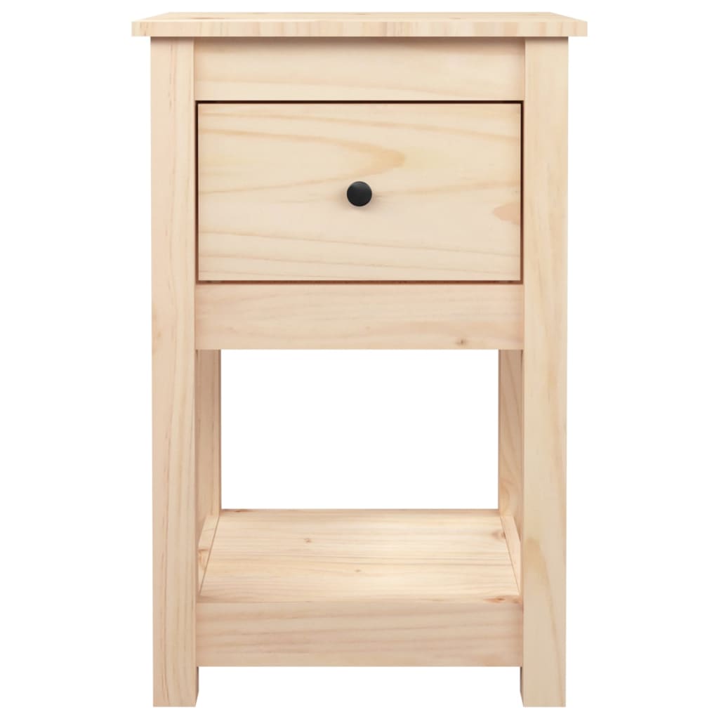 Nachtkastje 40X35X61,5 Cm Massief Grenenhout