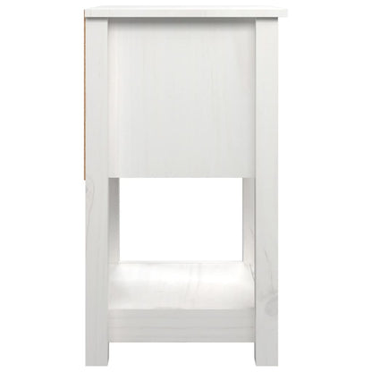 Nachtkastje 40X35X61,5 Cm Massief Grenenhout Wit