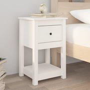 Nightstand 40x35x61.5 cm solid pine wood white