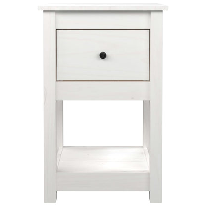 Nachtkastjes 2 St 40X35X61,5 Cm Massief Grenenhout Wit