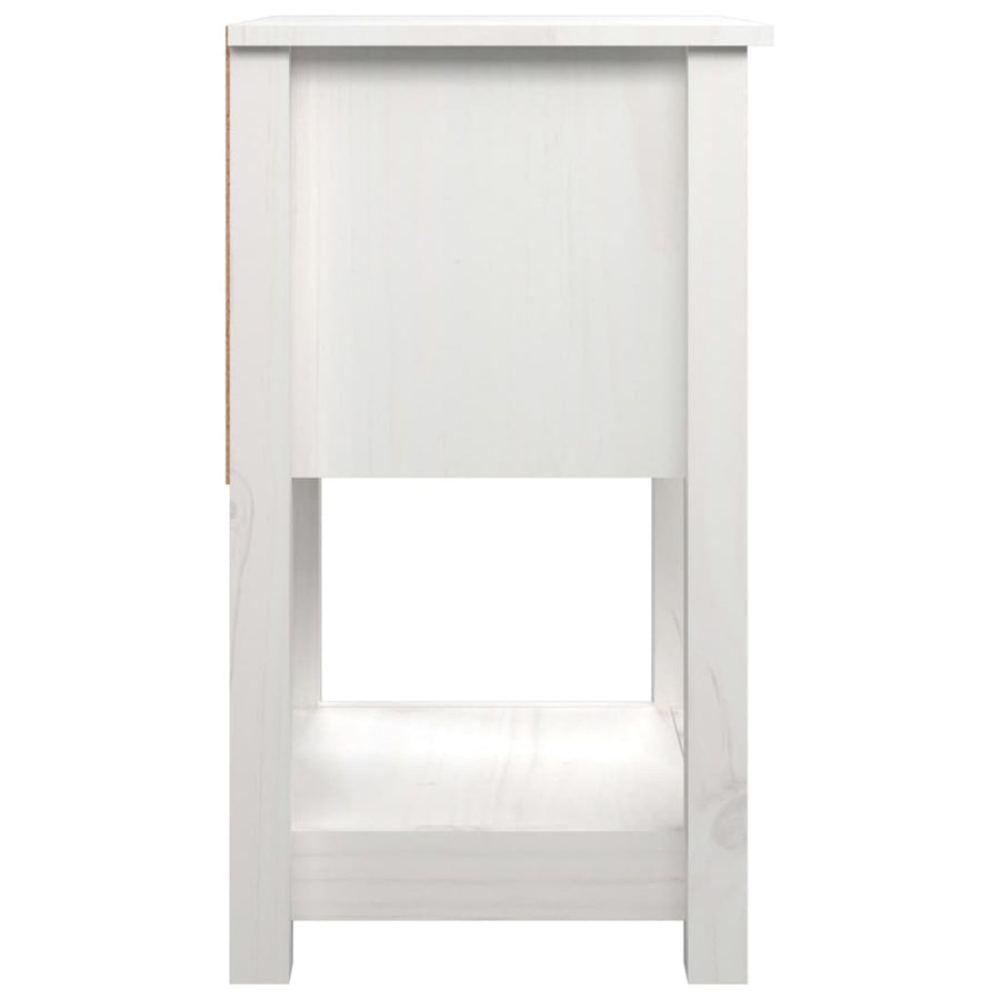 Nachtkastjes 2 St 40X35X61,5 Cm Massief Grenenhout Wit