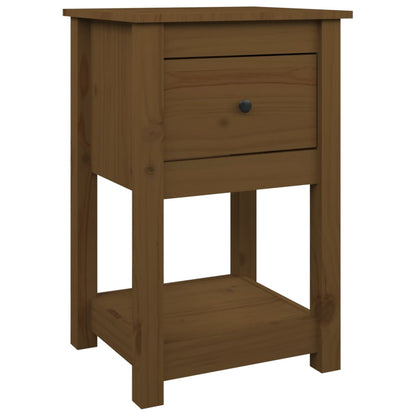 Nachtkastje 40X35X61,5 Cm Massief Grenenhout Honingbruin