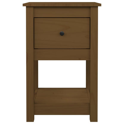 Nachtkastje 40X35X61,5 Cm Massief Grenenhout Honingbruin