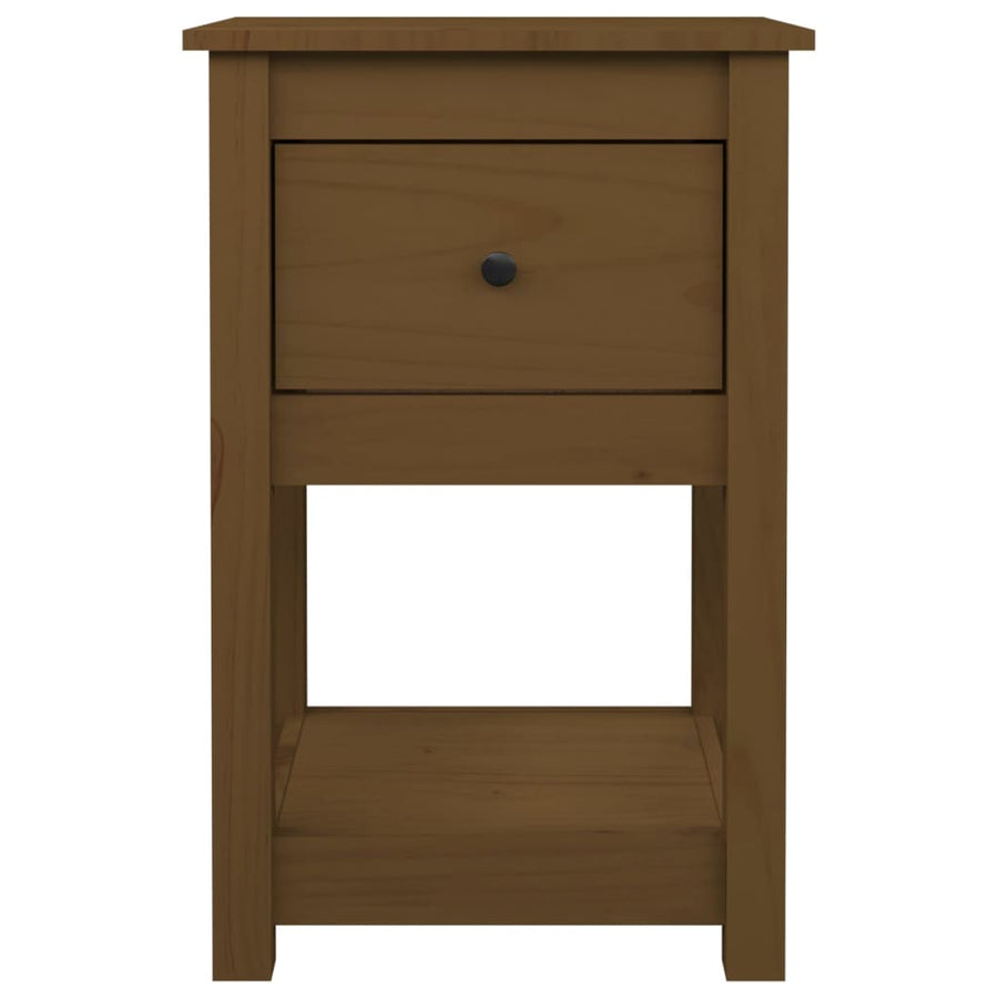 Nachtkastje 40X35X61,5 Cm Massief Grenenhout Honingbruin
