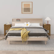 Nachtkastje 40x35x61,5 cm massief grenenhout honingbruin (2 stuks)
