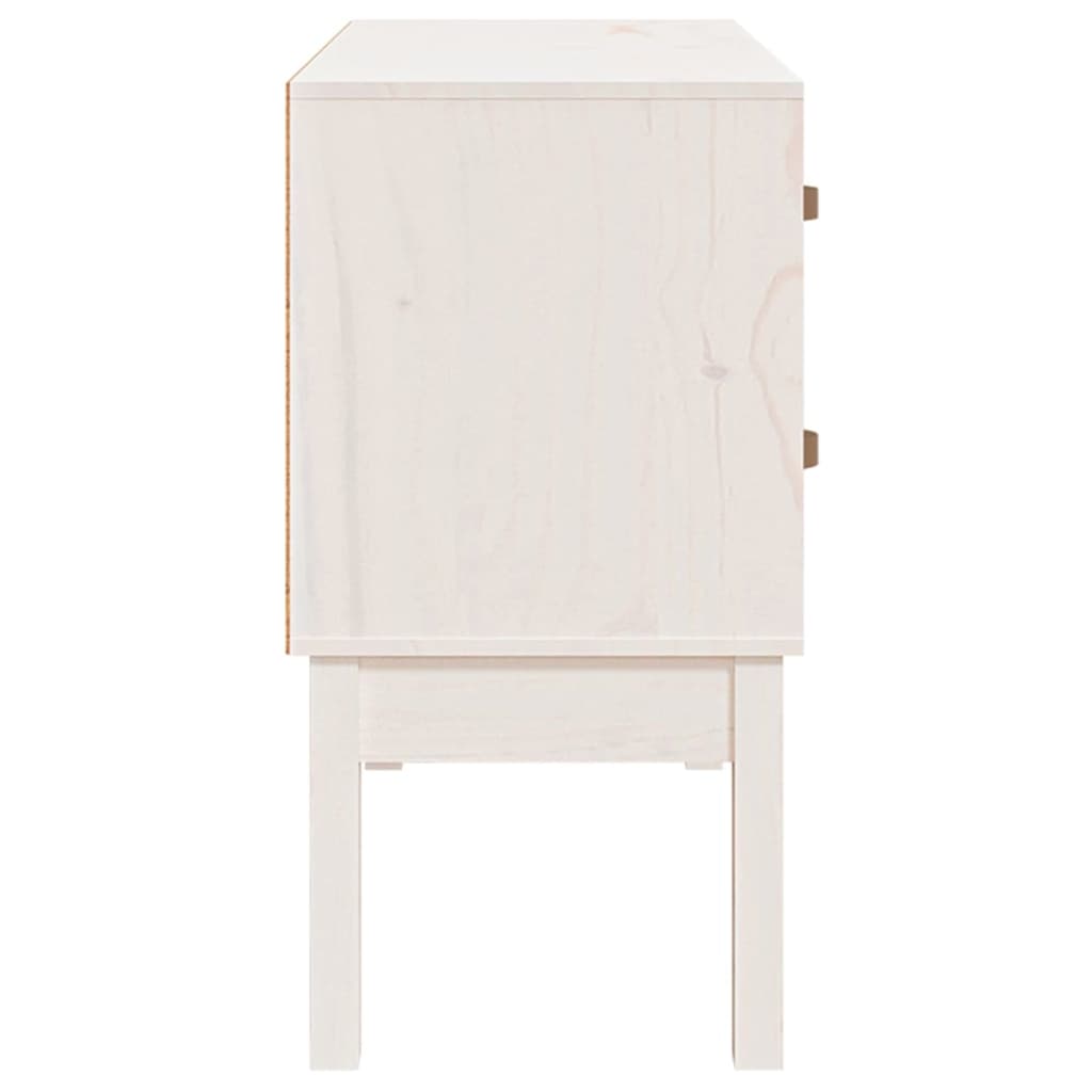 Wandkast 90X40X78 Cm Massief Grenenhout Wit