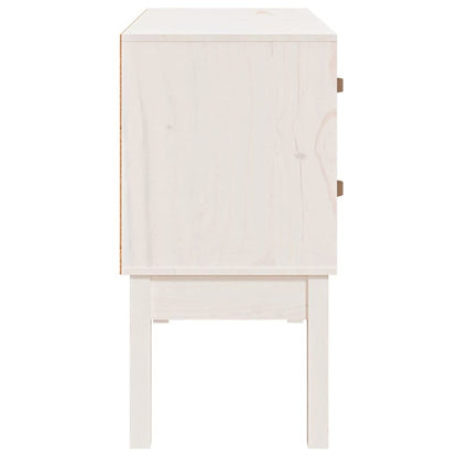 Wandkast 90X40X78 Cm Massief Grenenhout Wit