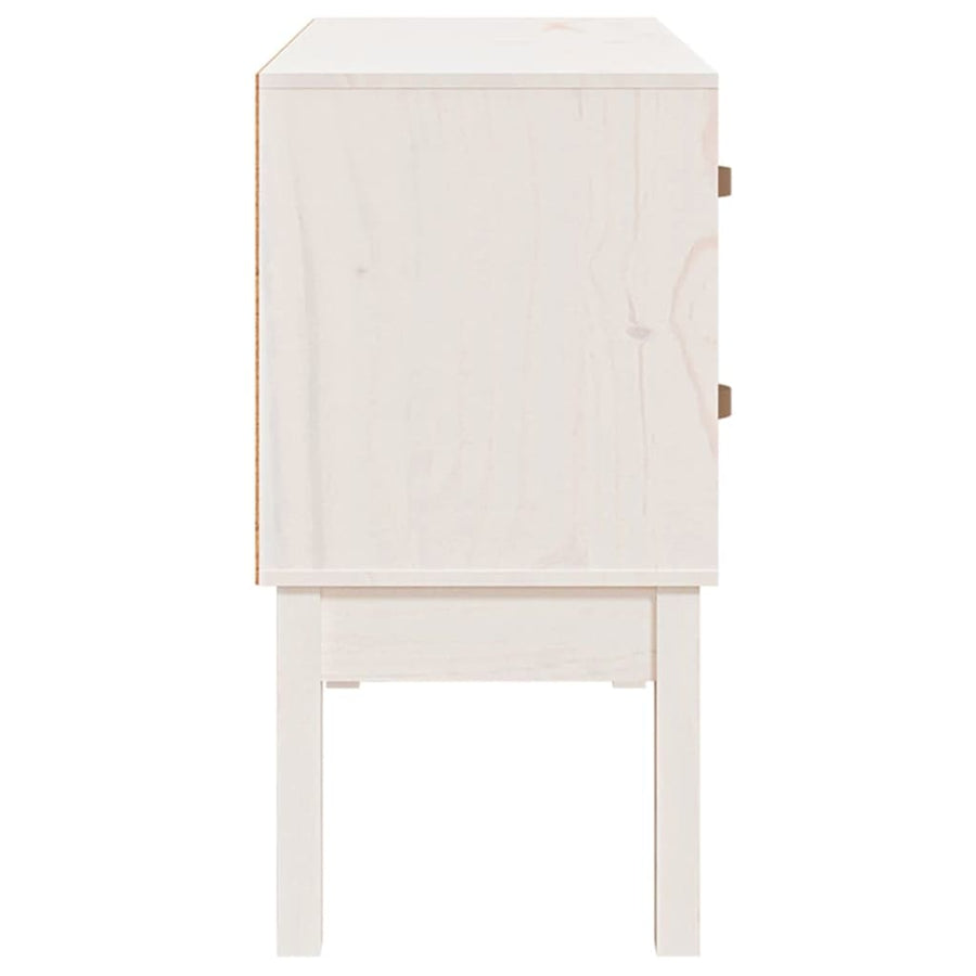 Wandkast 90X40X78 Cm Massief Grenenhout Wit