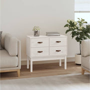 Wall Cabinet 90x40x78 cm Solid Pinewood White