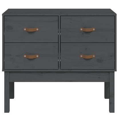 Wandkast 90X40X78 Cm Massief Grenenhout Grijs
