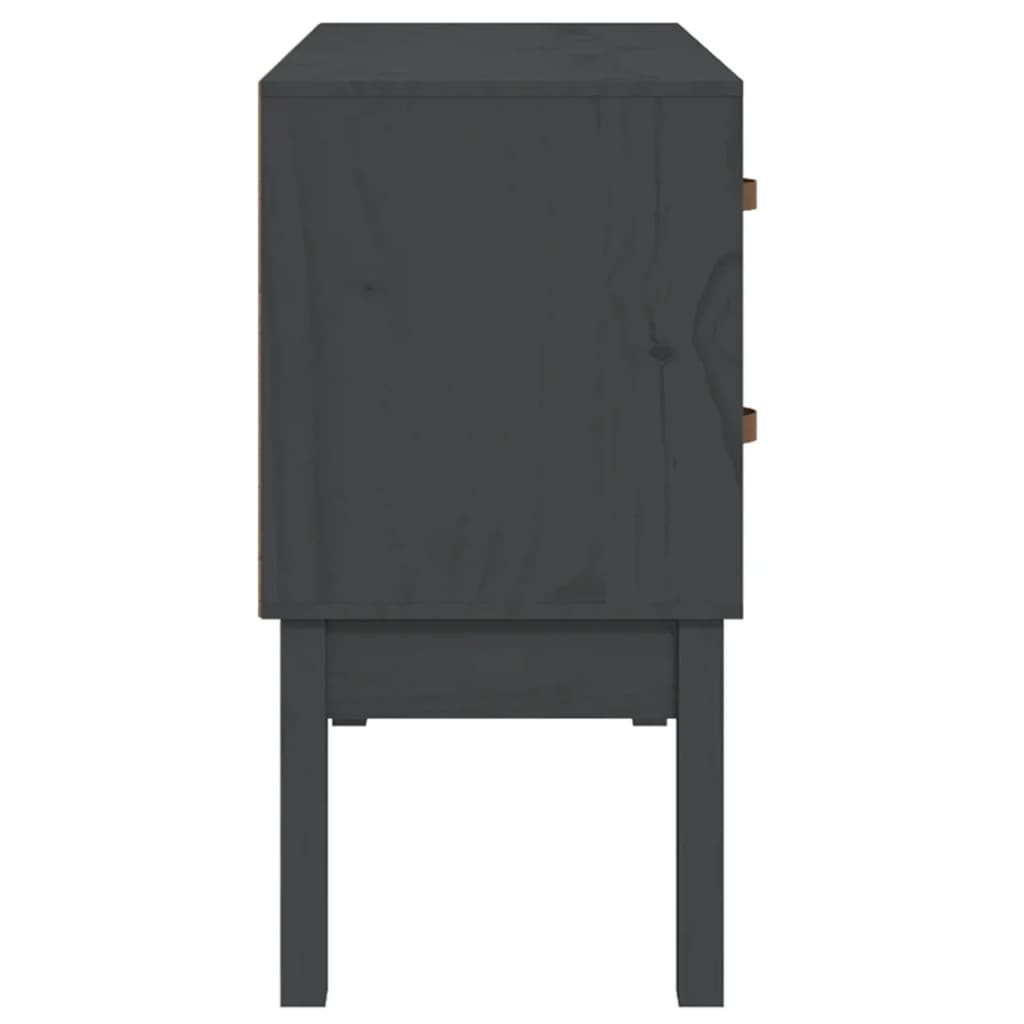 Wandkast 90X40X78 Cm Massief Grenenhout Grijs