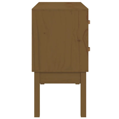 Wandkast 90X40X78 Cm Massief Grenenhout Honingbruin