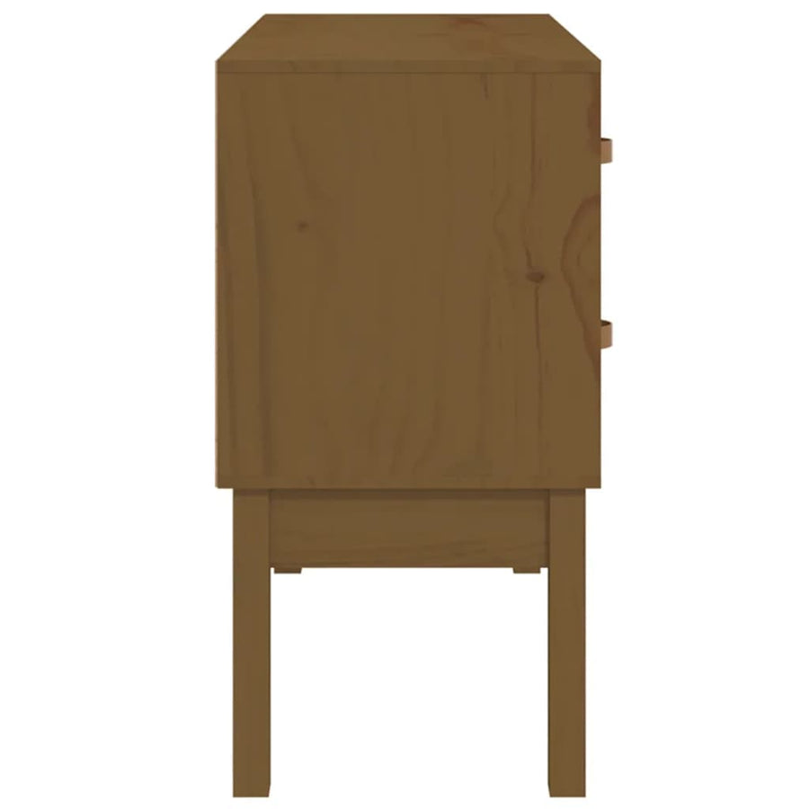 Wandkast 90X40X78 Cm Massief Grenenhout Honingbruin