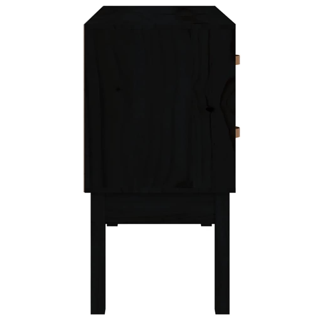 Wandkast 90X40X78 Cm Massief Grenenhout Zwart