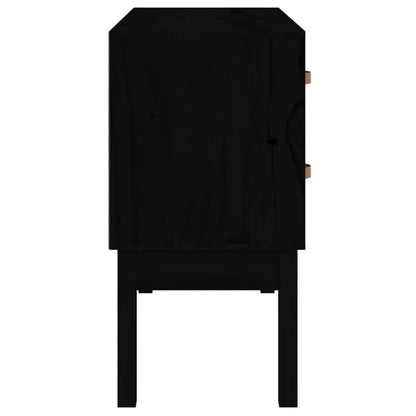 Wandkast 90X40X78 Cm Massief Grenenhout Zwart