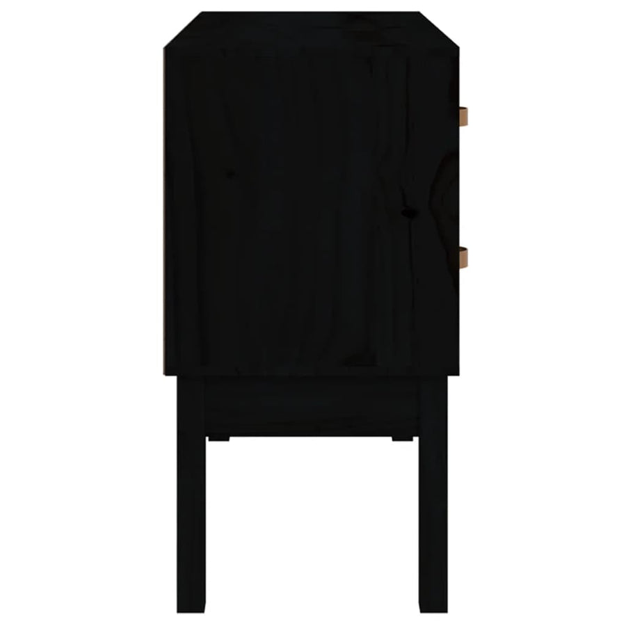 Wandkast 90X40X78 Cm Massief Grenenhout Zwart