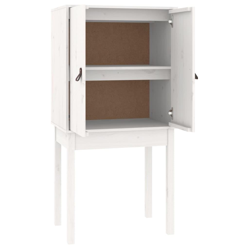 Hoge Kast 60X40X120 Cm Massief Grenenhout Wit
