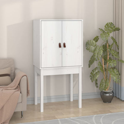Hoge Kast 60X40X120 Cm Massief Grenenhout Wit