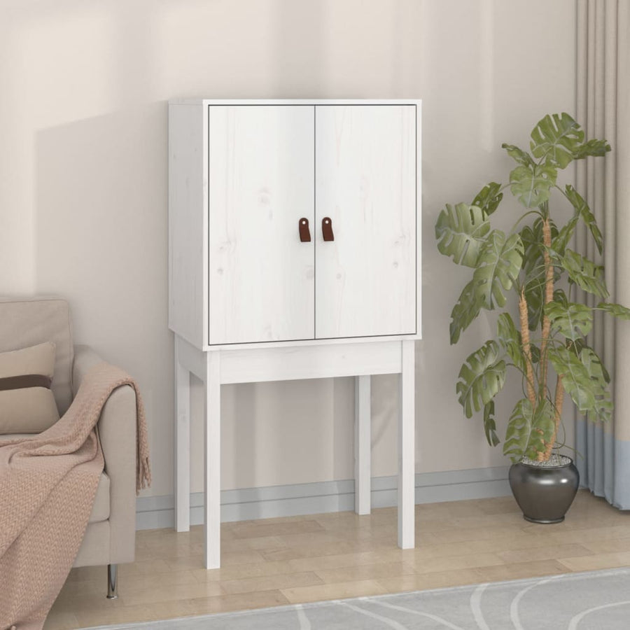 Hoge Kast 60X40X120 Cm Massief Grenenhout Wit