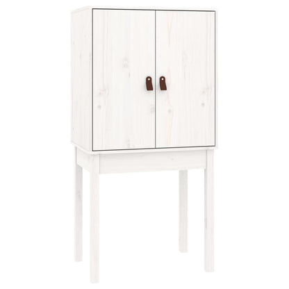 Hoge Kast 60X40X120 Cm Massief Grenenhout Wit