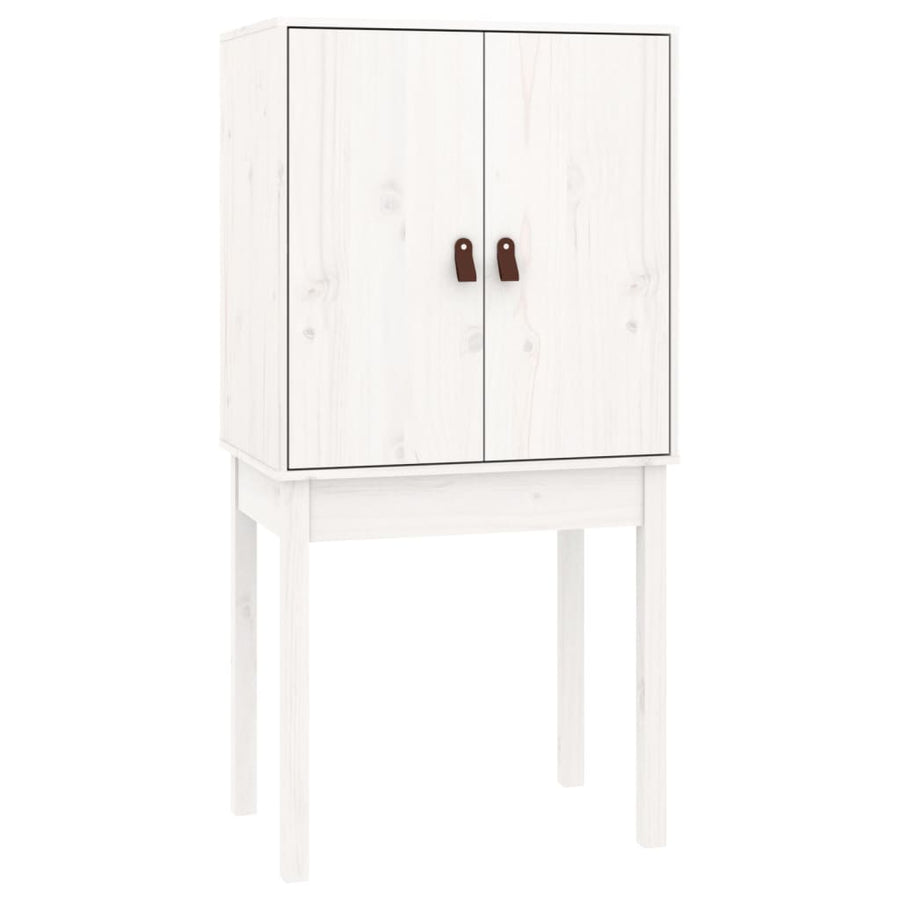 Hoge Kast 60X40X120 Cm Massief Grenenhout Wit