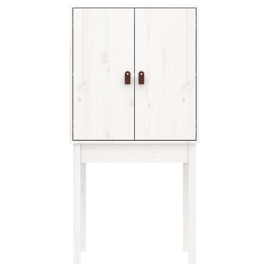 Hoge Kast 60X40X120 Cm Massief Grenenhout Wit
