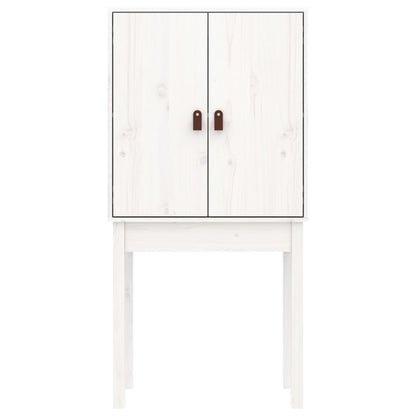 Hoge Kast 60X40X120 Cm Massief Grenenhout Wit