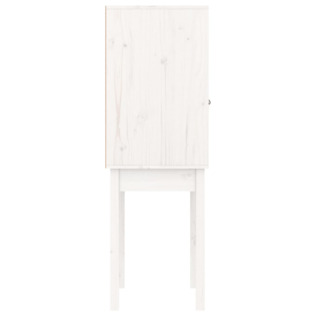 Hoge Kast 60X40X120 Cm Massief Grenenhout Wit