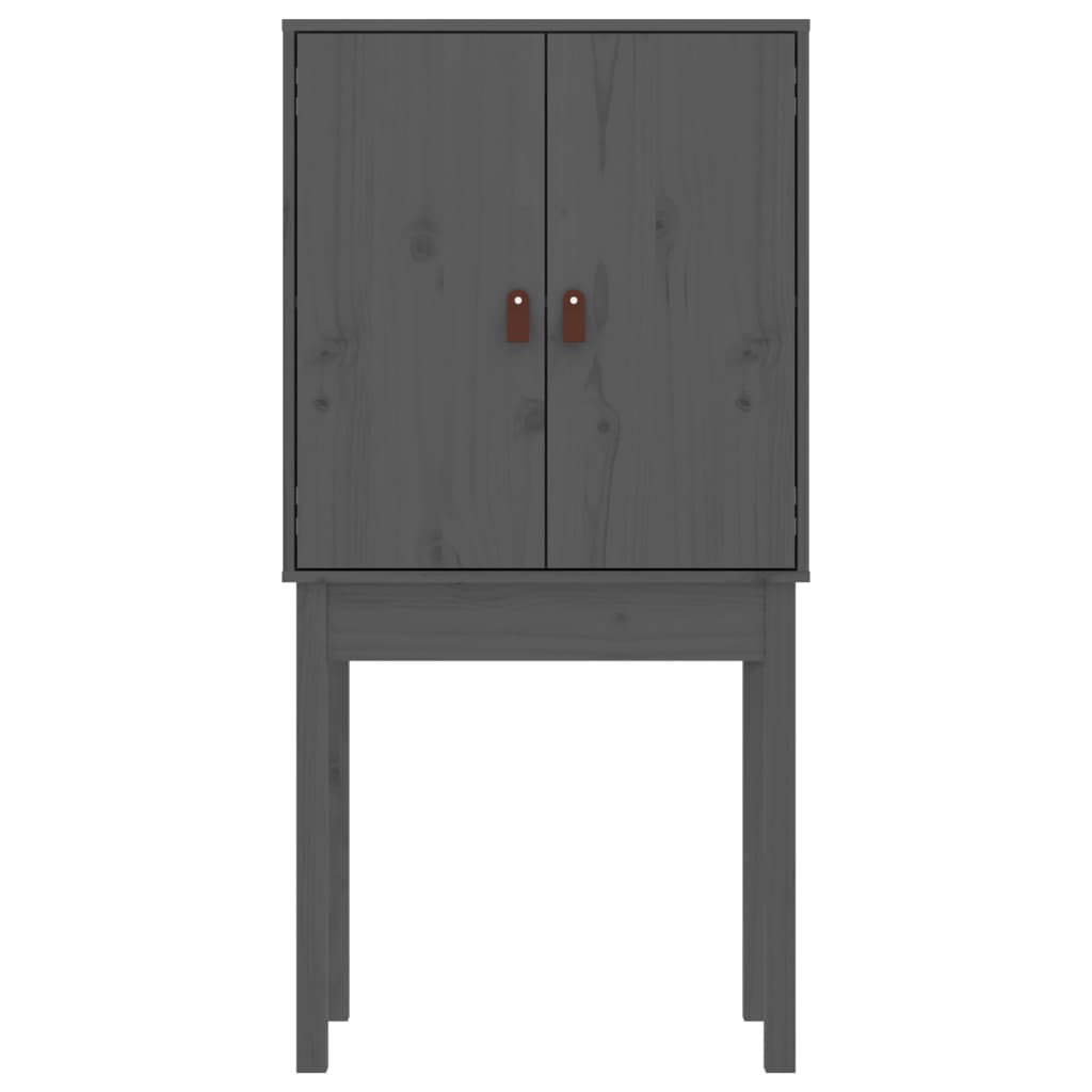 Hoge Kast 60X40X120 Cm Massief Grenenhout Grijs